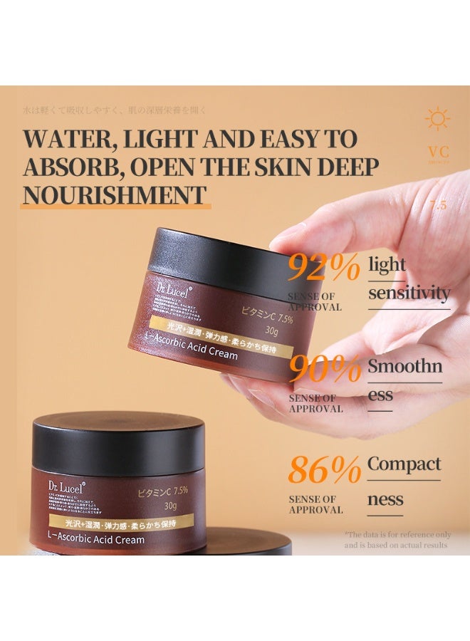 Dr. Lucel عبوتان من كريم حمض الأسكوربيك، مضاد أكسدة لطيف، يحارب الجذور الحرة، ويفتح لون البشرة 30 غرام × 2 - Image 3