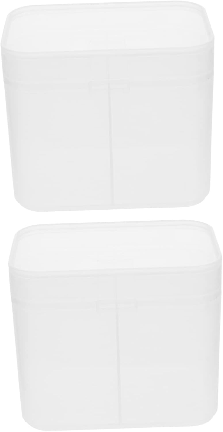 2pcs Nail Art Tools Storage Holder Manicure Storage Box Cotton Pad Container Capacity - Image 1
