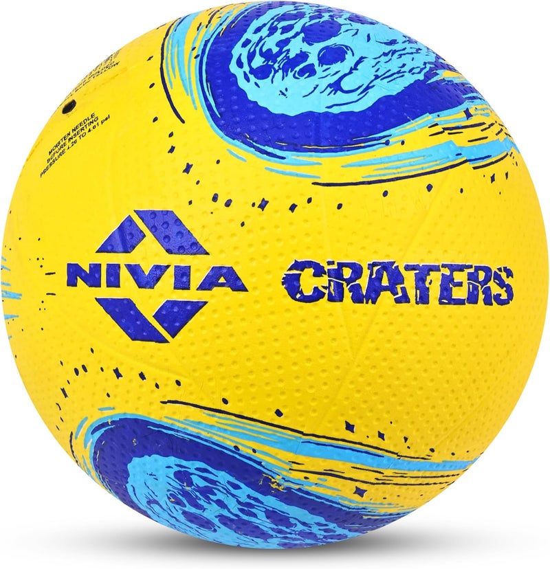 نيفيا كرة طائرة 488 Craters – أصفر/أزرق، خفيفة الوزن ومتينة للتدريب الداخلي والخارجي - Image 1