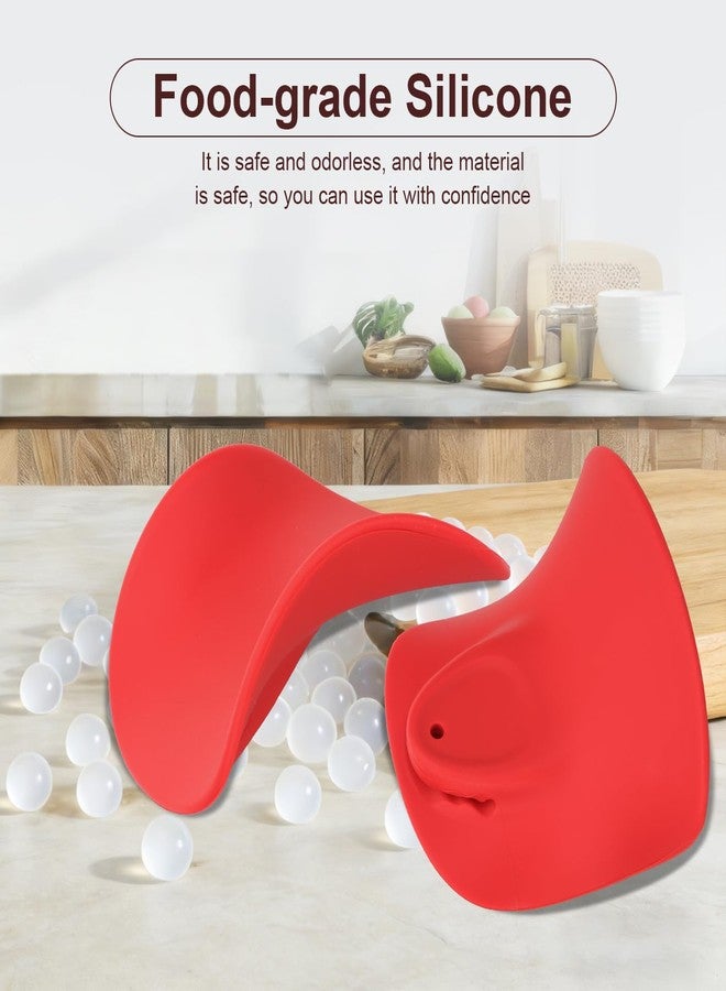 GreeSuit Upgraded Silicone Flour Funnel for Kitchenaid Mixers: 2026 Universal One-piece Design Fits Most Stand Mixers,with Pouring Shield,Leak-Proof Clip-on Funnel for Dry & Liquid Ingredients - Red - Image 4