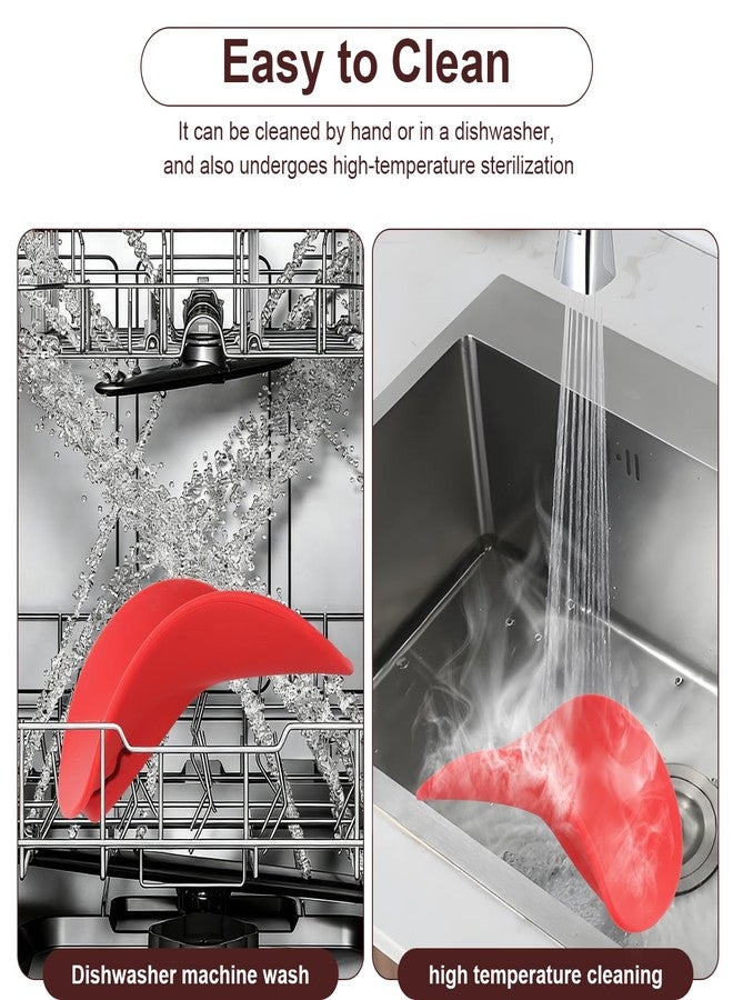 GreeSuit Upgraded Silicone Flour Funnel for Kitchenaid Mixers: 2026 Universal One-piece Design Fits Most Stand Mixers,with Pouring Shield,Leak-Proof Clip-on Funnel for Dry & Liquid Ingredients - Red - Image 5