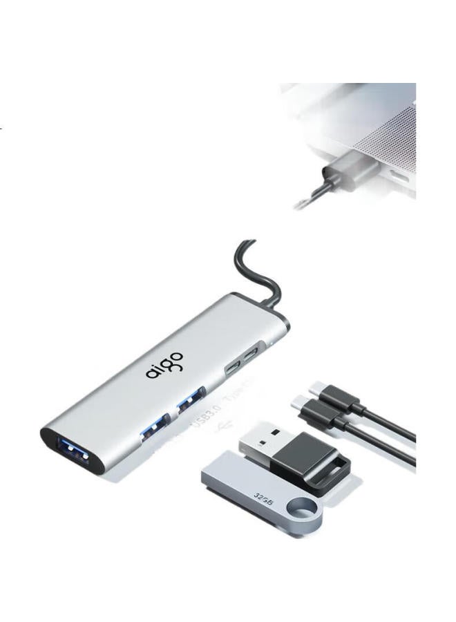 Aigo Usb Hub 3.0 Adapter Type-C Data Transfer Extension Dock Usb Extension Dock H02-Ac Metal 0.25M - Image 2