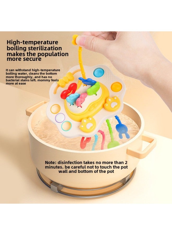 لعبة ضخ الأصابع من Baby Online Celebrity Lala Puzzle Press Bite Soft Glue Grip Toy - اللون: Dinosaur Lala (أحمر) - Image 3