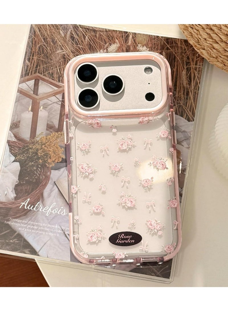 X-level for iPhone 17 Pro Max Case Cute Pink Floral Clear Soft Phone Case Compatible - Image 5