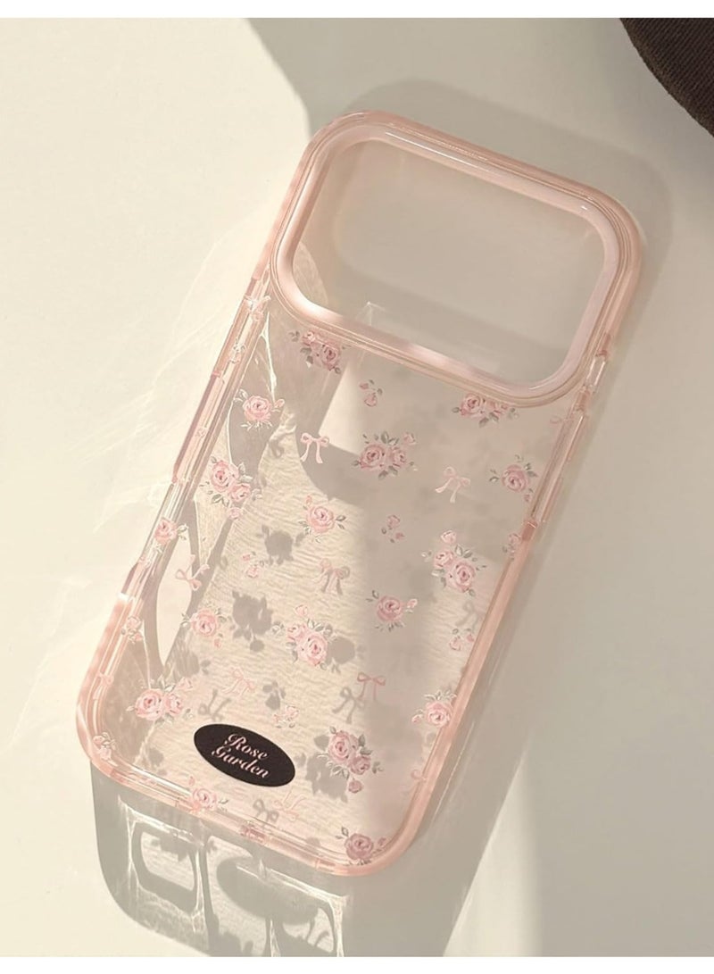 X-level for iPhone 17 Pro Max Case Cute Pink Floral Clear Soft Phone Case Compatible - Image 4