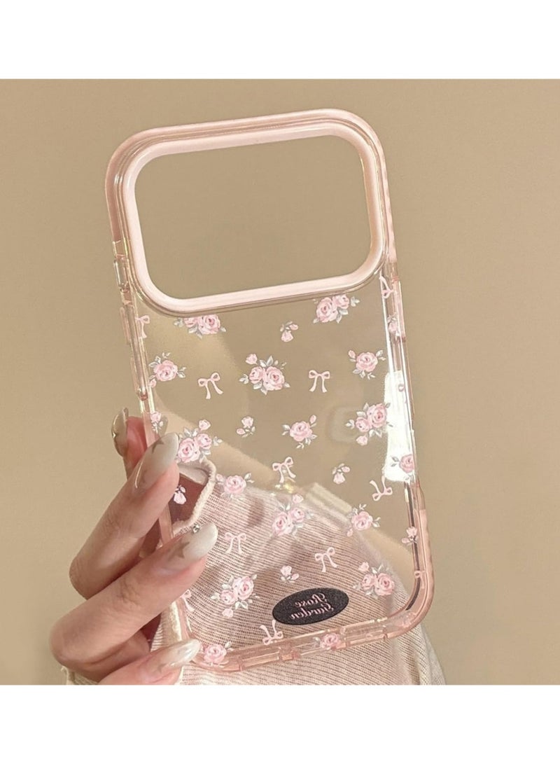 X-level for iPhone 17 Pro Max Case Cute Pink Floral Clear Soft Phone Case Compatible - Image 3