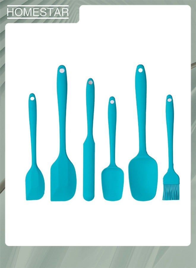 HOMESTAR 6 Piece Silicone Spatula Non-Stick Rubber Spatula Set, Heat-Resistant Spatula Kitchen Utensils Set For Cooking, Baking And Mixing  - Image 1