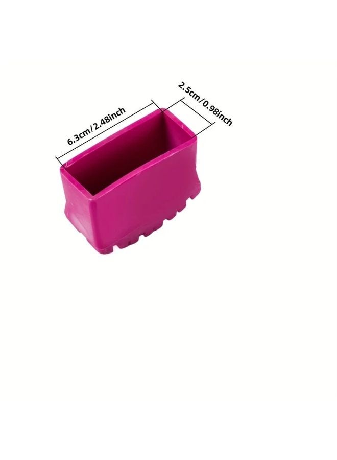 Rose Red Ladder Feet Cover Leg Protector Furniture Rubber Caps 1pc - Image 1