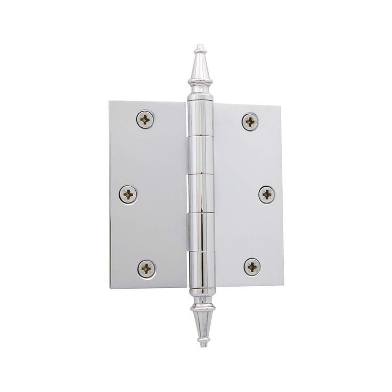 Nostalgic Warehouse Steeple Tip Residential Door Hinge with Square Corners