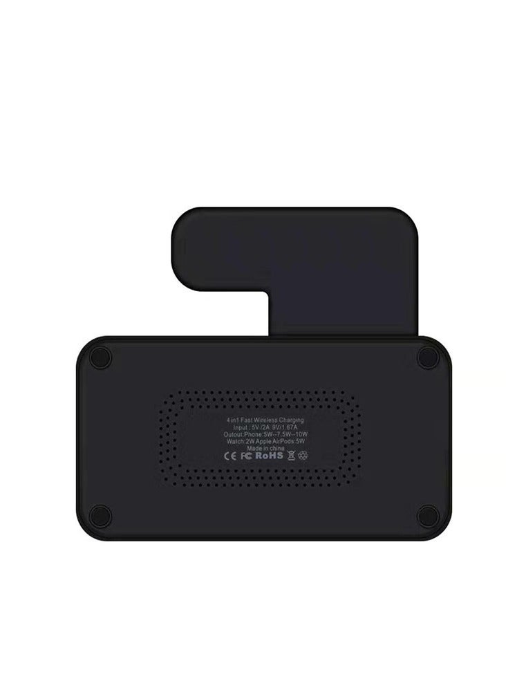 أكلو فائدة نموذج يتعلق شاحن لاسلكي ، الذي هو مناسبة ل أربعة في واحد سريع محطة شحن لاسلكية للهاتف المحمول ، أبل ووتش ، قلم رصاص شحن مقعد . - Image 2