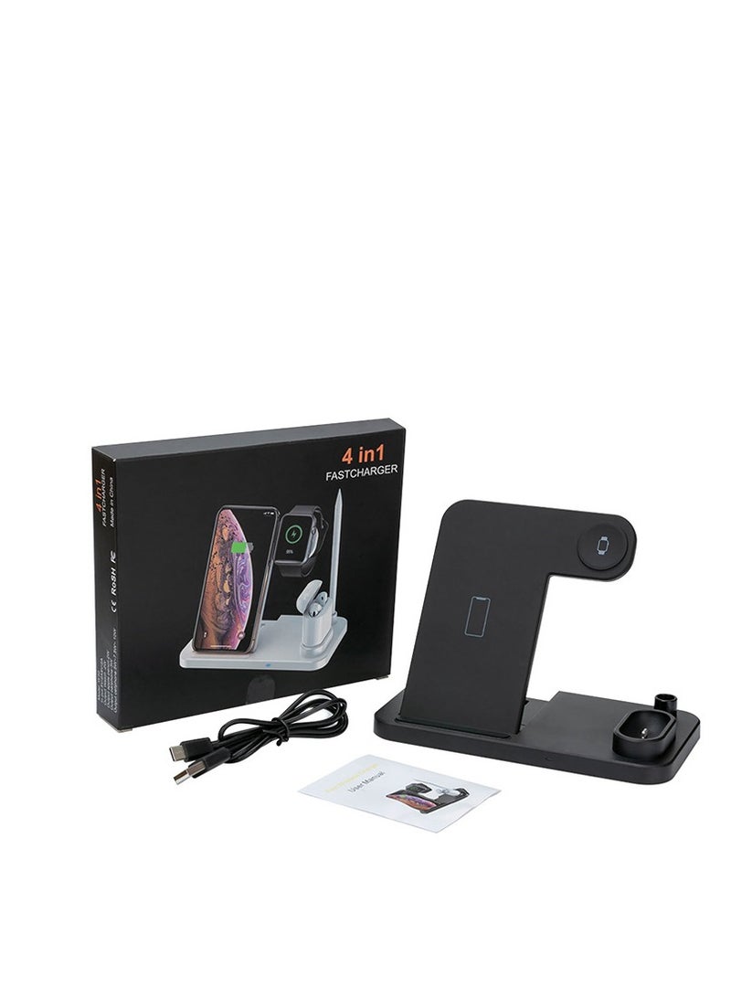 أكلو فائدة نموذج يتعلق شاحن لاسلكي ، الذي هو مناسبة ل أربعة في واحد سريع محطة شحن لاسلكية للهاتف المحمول ، أبل ووتش ، قلم رصاص شحن مقعد . - Image 4