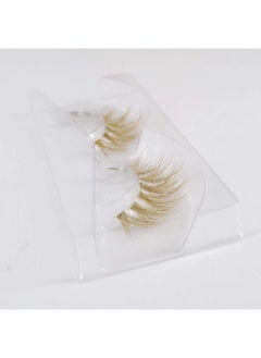 Suncolor Hair Brown Eyelashes Natural Mink False Lashes Light Brown Blonde 3 Pairs Makeup Haloween Party (Brown2)  - Image 2