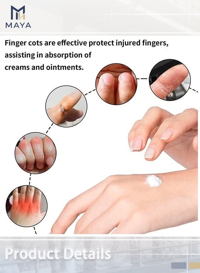 Maya 12 PCS Finger Cots - Finger Protectors Gel Finger Gloves Covers Fingertip Sleeves Guards for Cracked Skin, Trigger Finger and More - Image 5