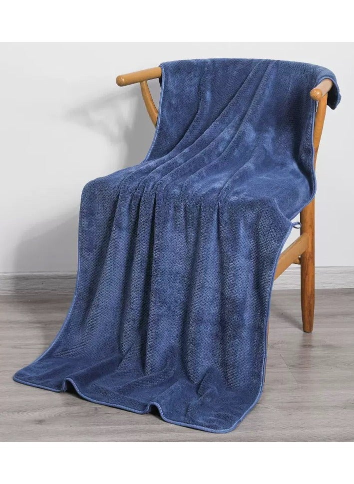 Royee Quick Drying Adult Bath Towel 70 * 140cm (Blue) - Image 1
