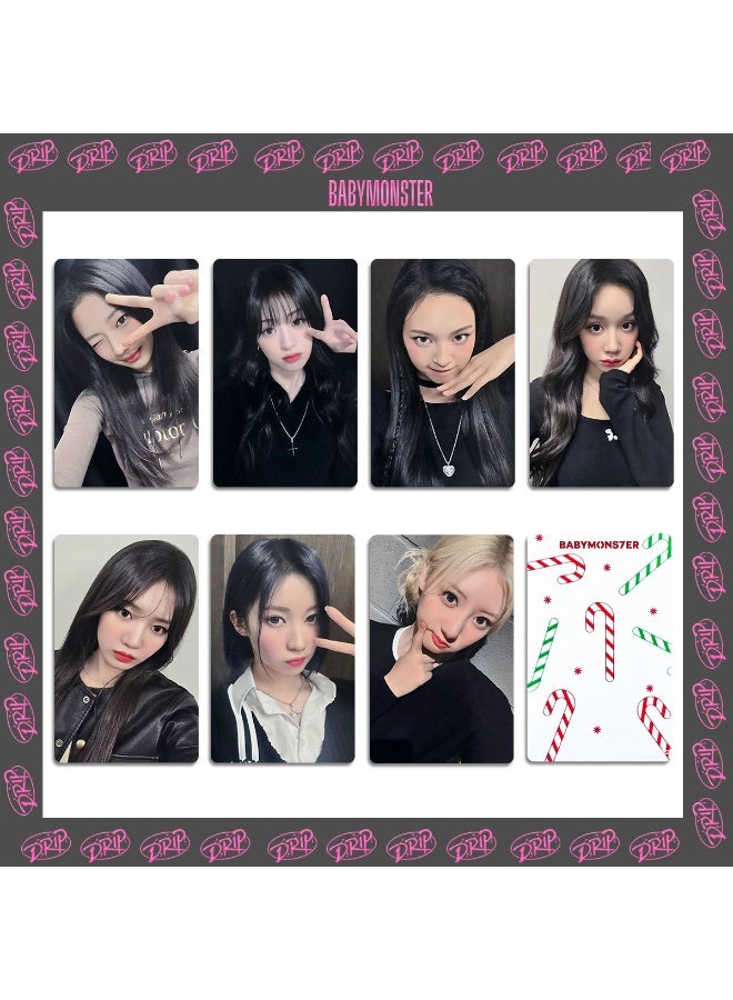 NIBEMINENT 7 Pcs Kpop BABYMONSTER DRIP MAKESTAR Lomo Cards Card For Fans Collection Gifts - Image 1