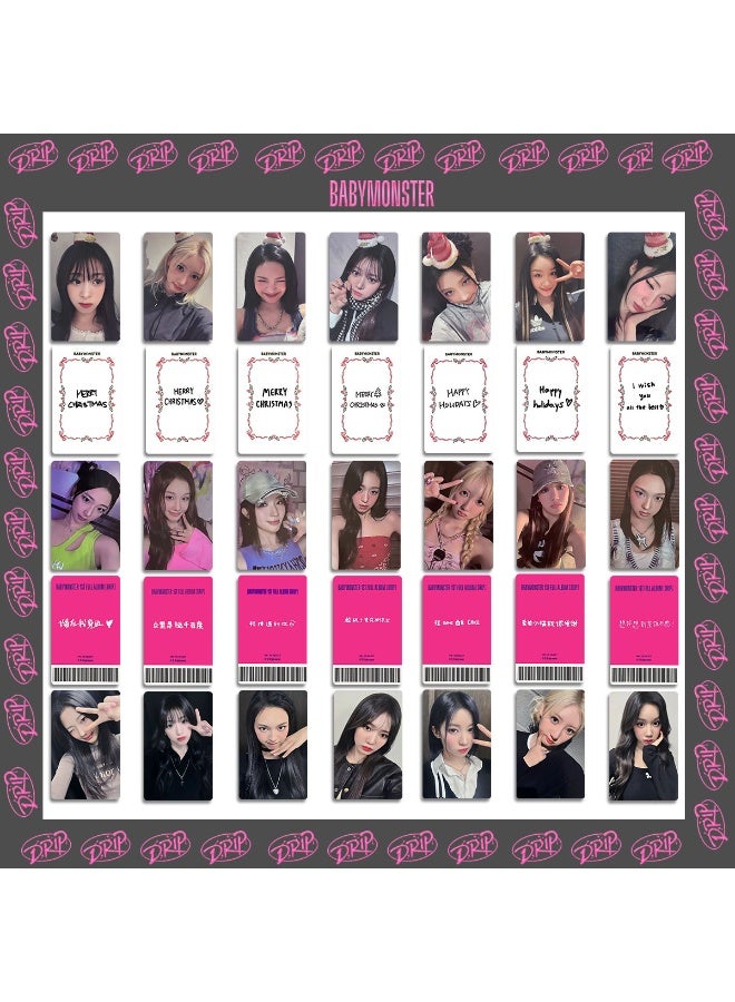 NIBEMINENT 7 Pcs Kpop BABYMONSTER DRIP MAKESTAR Lomo Cards Card For Fans Collection Gifts - Image 2