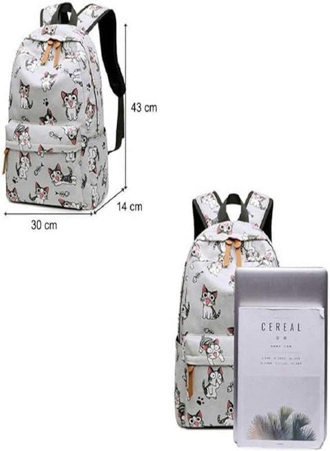 MELVIS حقيبة ظهر ميلفيس 20 لتر، حقيبة مدرسية للسفر مع جيب للزجاجة | حقيبة تخزين عصرية مقاومة للماء وعالية الجودة للرجال والنساء | حقيبة ظهر مطبوعة للكمبيوتر المحمول للأولاد والبنات كهدية جامعية (جيري كات) - Image 5