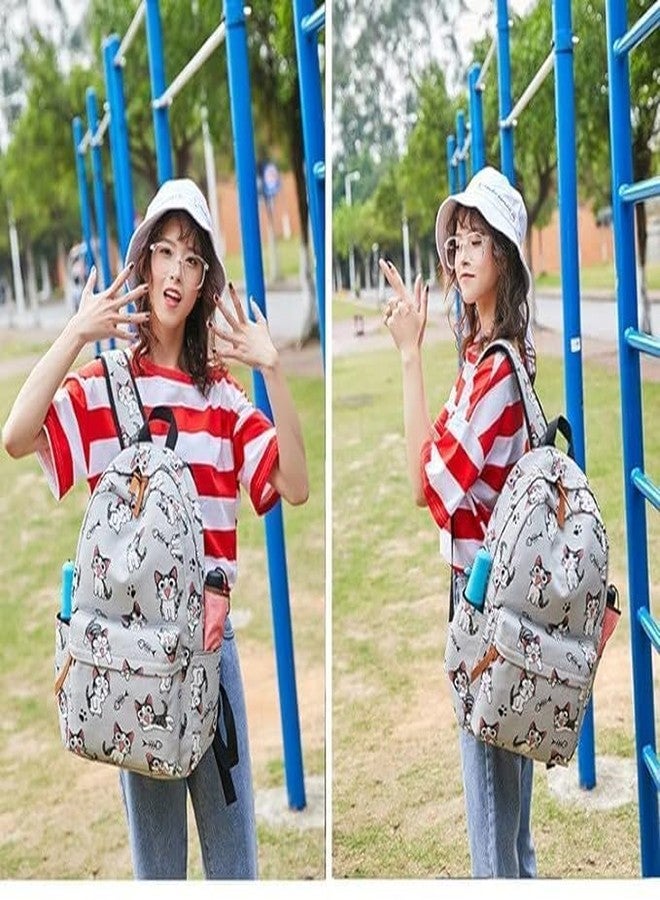 MELVIS حقيبة ظهر ميلفيس 20 لتر، حقيبة مدرسية للسفر مع جيب للزجاجة | حقيبة تخزين عصرية مقاومة للماء وعالية الجودة للرجال والنساء | حقيبة ظهر مطبوعة للكمبيوتر المحمول للأولاد والبنات كهدية جامعية (جيري كات) - Image 2