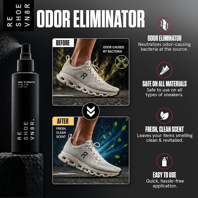 RESHOEVN8R Shoe Deodorizer Spray, 4oz - Sneaker Odor Eliminator - Image 2