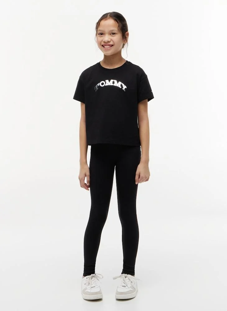 Tommy Hilfiger Essential Hilfiger Monotype T-Shirt And Leggings Set