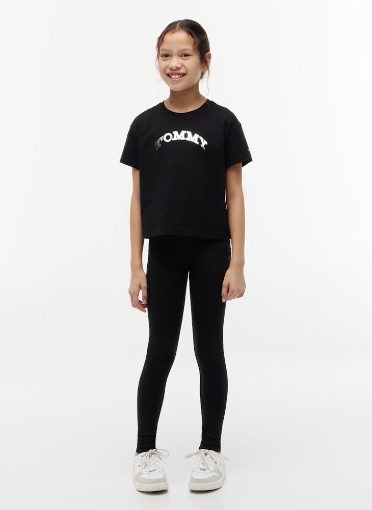 TOMMY HILFIGER Essential Hilfiger Monotype T-Shirt And Leggings Set - Image 1