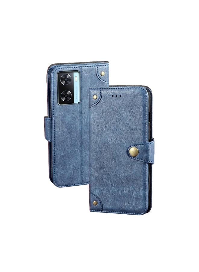 The Bros Case For OPPO A77s Retro Texture Leather Phone Case