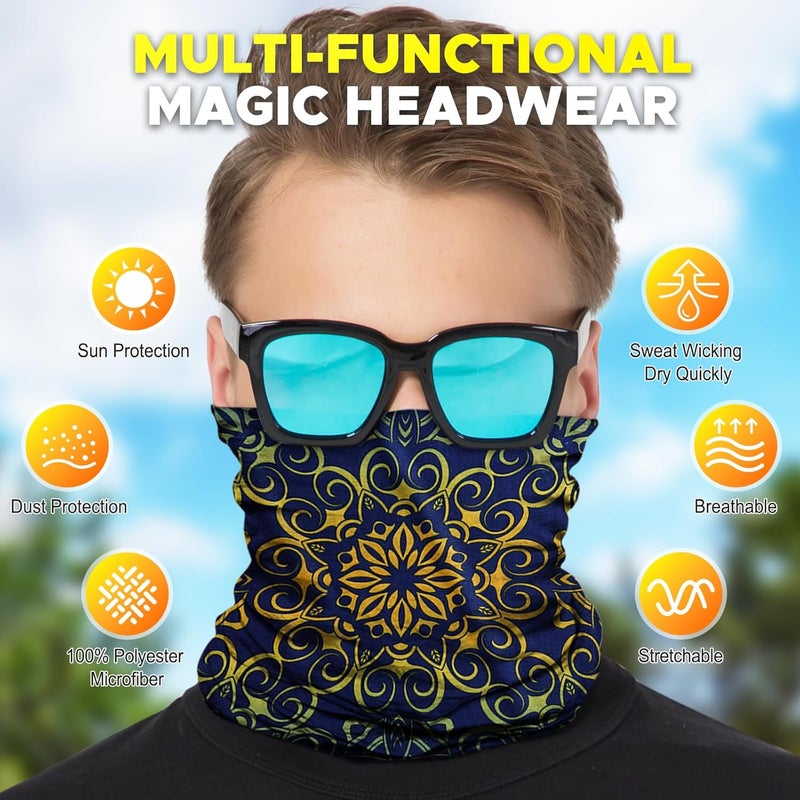 JOEYOUNG Headwear, Bandana, Neck Gaiter Head Wrap Headband Balaclava Magic Scarf - Image 2
