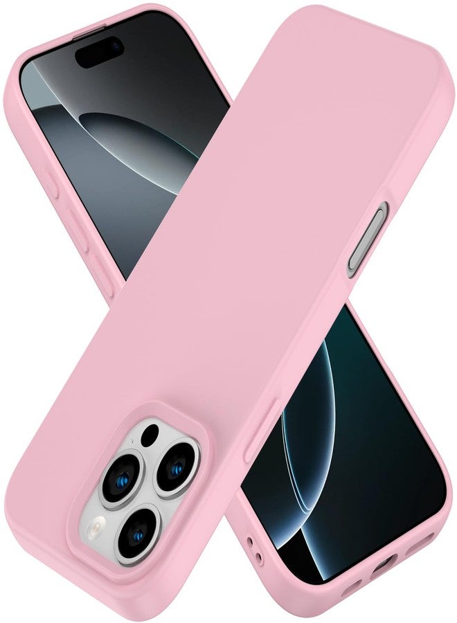 Amytor جراب Amytor مصمم خصيصًا لهاتف iPhone 16 Pro Max، جراب سيليكون فائق النحافة ومقاوم للصدمات مع بطانة ناعمة من الألياف الدقيقة المضادة للخدش، [حماية معززة للكاميرا] جراب هاتف لهاتف 16 Pro Max، (وردي) - Image 1