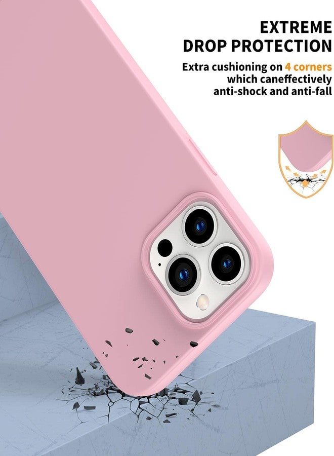 Amytor جراب Amytor مصمم خصيصًا لهاتف iPhone 16 Pro Max، جراب سيليكون فائق النحافة ومقاوم للصدمات مع بطانة ناعمة من الألياف الدقيقة المضادة للخدش، [حماية معززة للكاميرا] جراب هاتف لهاتف 16 Pro Max، (وردي) - Image 2