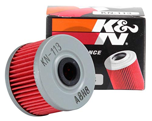K+N K&N Motorcycle Oil Filter: High Performance, Premium, Designed to be used with Synthetic or Conventional Oils: Fits Select Honda ATV Models, KN-113 - Image 1