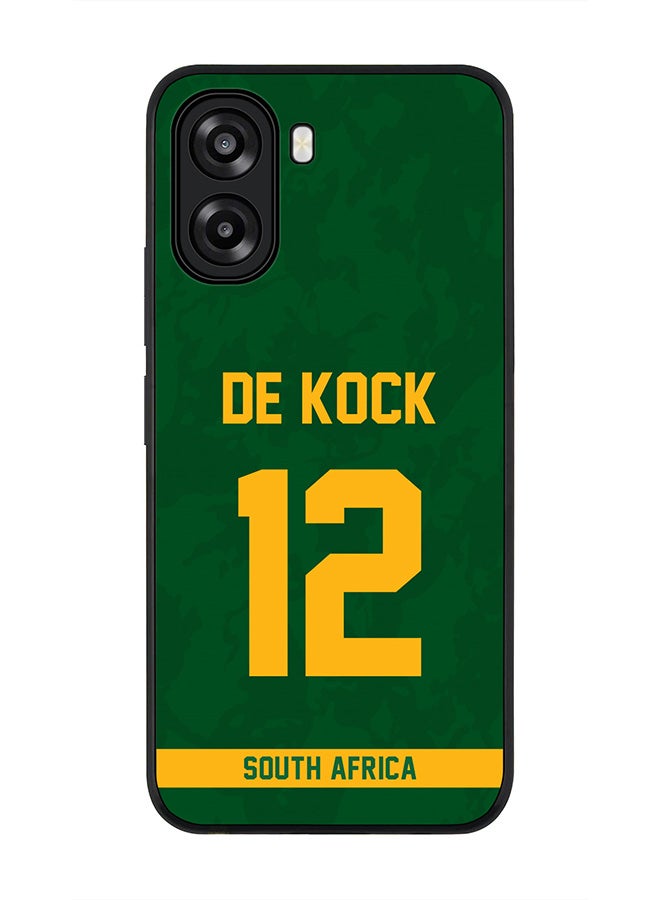 Stylizedd For Oppo A6x 5G / A6x 4G Case,Slim fit Camera Protection, Shockproof Thin Phone cover  - South Africa Quinton de Kock, Jersey No 12 - Image 1