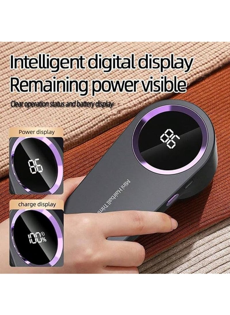 Fabric Shaver,Fabric Shaver Lint Remover for Clothes Replaceable Blades Electric Lint Shaver with Digital Display 3-Speeds Defuzzer for Removing Fuzz and Pill from Sweater 500mAh Grey