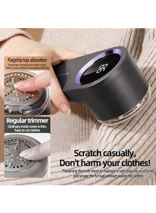 Fabric Shaver,Fabric Shaver Lint Remover for Clothes Replaceable Blades Electric Lint Shaver with Digital Display 3-Speeds Defuzzer for Removing Fuzz and Pill from Sweater 500mAh Grey - pzsku/ZD9FDB5E0679BD751C248Z/45/_/1736491709/a2783b1d-0260-48a7-a02c-db52679ed26f