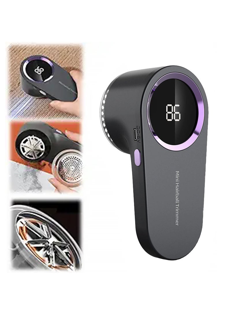 Fabric Shaver,Fabric Shaver Lint Remover for Clothes Replaceable Blades Electric Lint Shaver with Digital Display 3-Speeds Defuzzer for Removing Fuzz and Pill from Sweater 500mAh Grey
