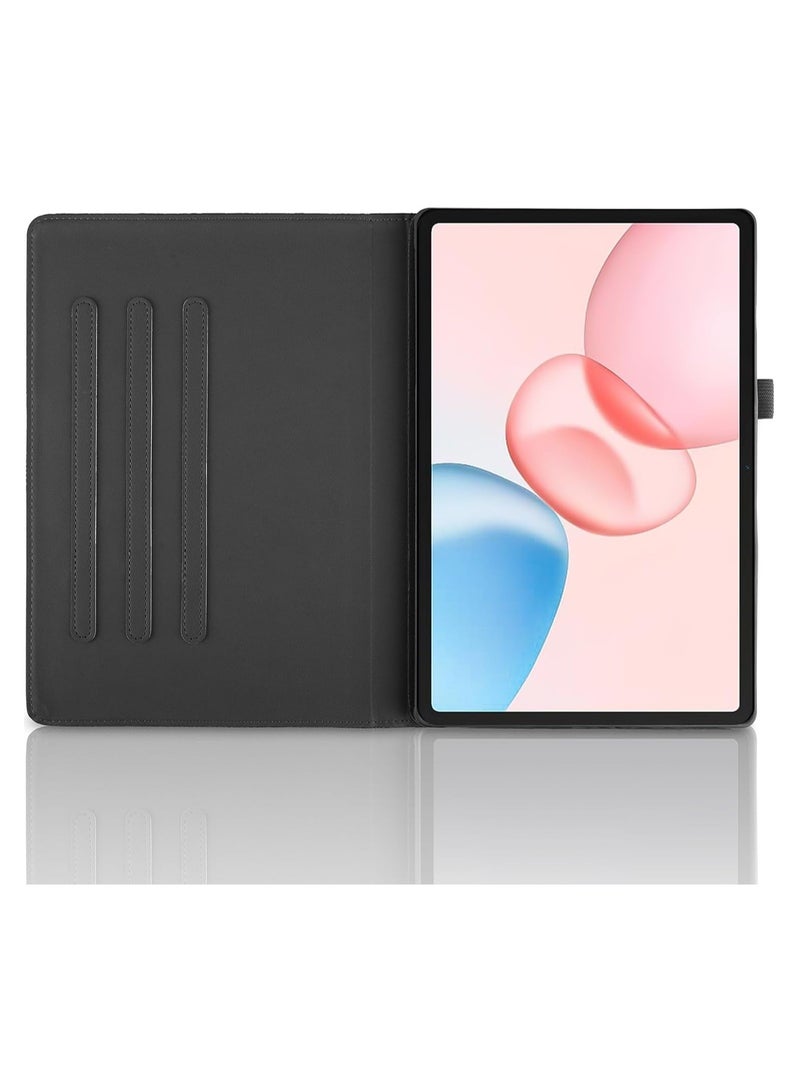 Honor Pad 10 12.1 Inch 2025 Case 360 Degree Rotating Stand PU Leather Flip Folio Tablet Cover Tree of Life Embossed Shockproof Shell Black - Image 5