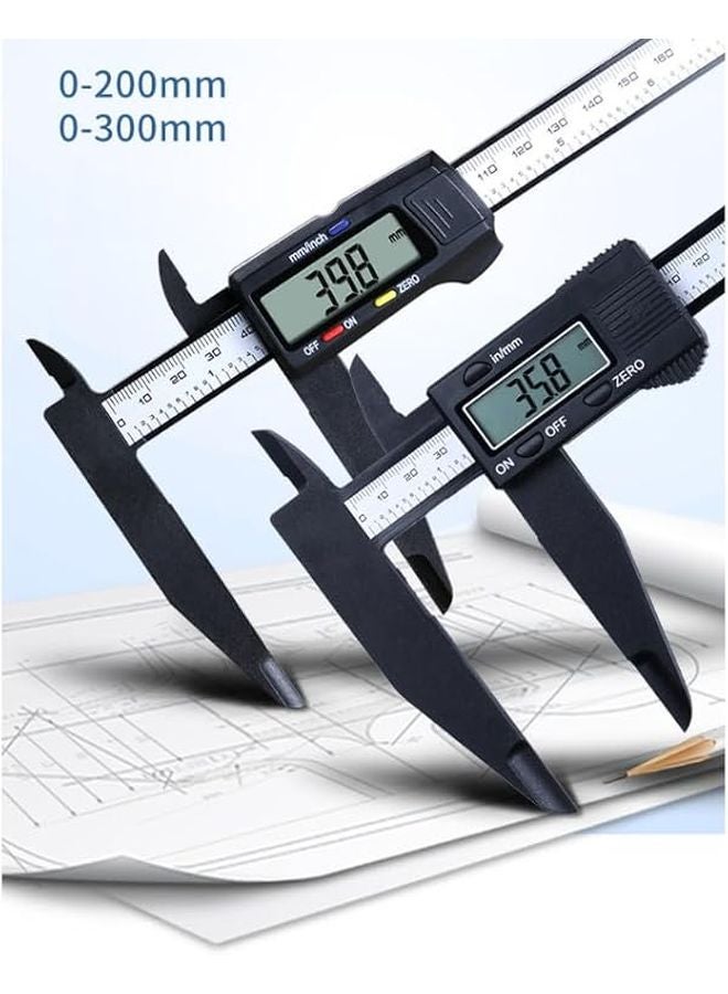 Digital Vernier Caliper 0 300mm Plastic Large Range Inner Outer Diameter Measurement - Image 4