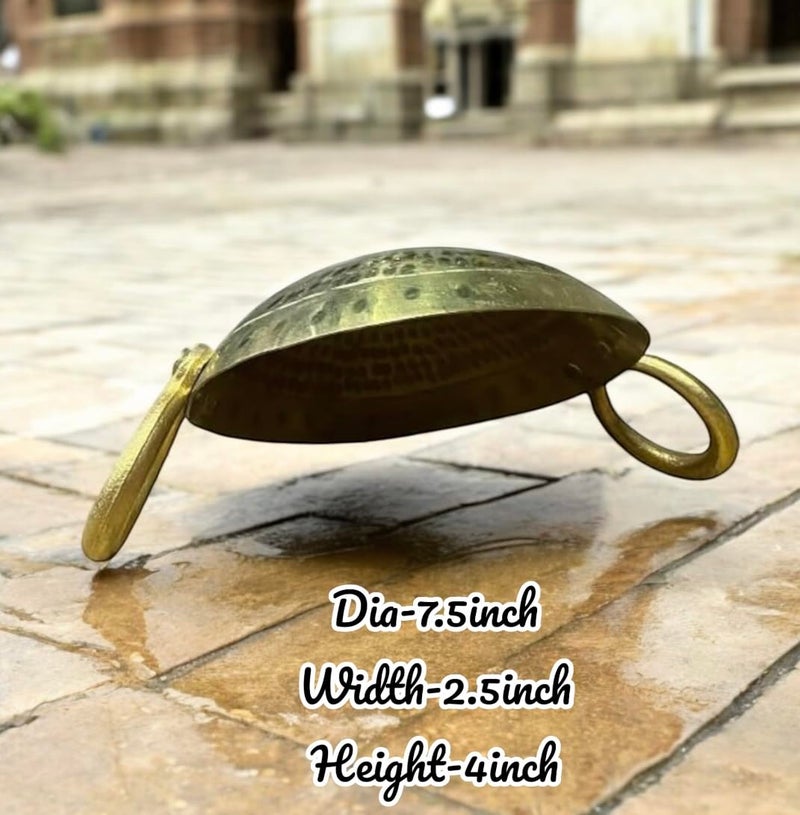 GBW Pure Brass Hammered Kadai Handmade kadai for Saute 1.5 Litre pital kadai Mini Handmade Hammered 1.5ltr Litre Heavy Brass pital ki sautepan - Image 3