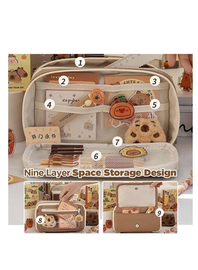 Pencil Case – Large Capacity School Pouch with Multi-Layer Compartments  - Image 4