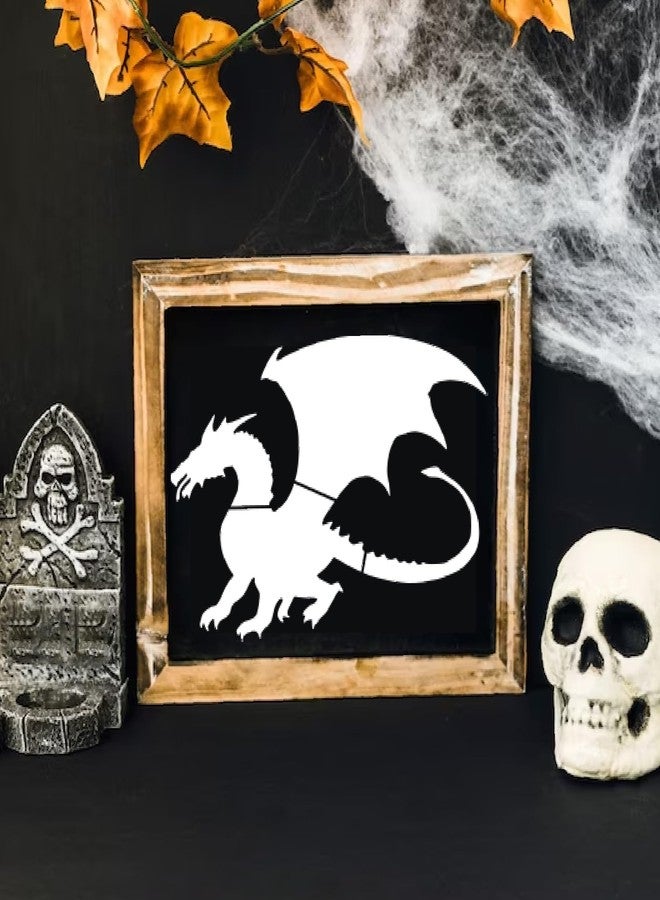 Boqon 20 Pieces Dragon Stencils Template Reusable Mylar Craft Stencils for Painting on Wood Canvas Walls Decorations DIY Projects (20 Dragon) - Image 3