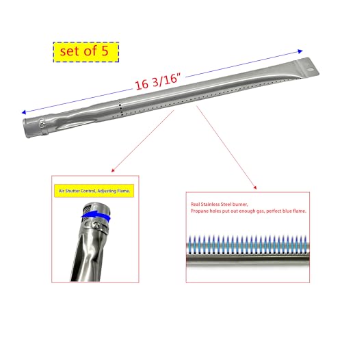 Direct store Parts Kit DG132 Replacement for Gas Grill Brinkmann 810-1575-W Gas Grill Parts Kit (Stainless Steel Burner + Stainless Steel carry-over tubes + Porcelain Steel Heat Plate) - Image 3
