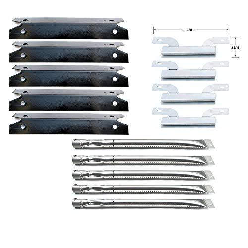 Direct store Parts Kit DG132 Replacement for Gas Grill Brinkmann 810-1575-W Gas Grill Parts Kit (Stainless Steel Burner + Stainless Steel carry-over tubes + Porcelain Steel Heat Plate) - Image 1