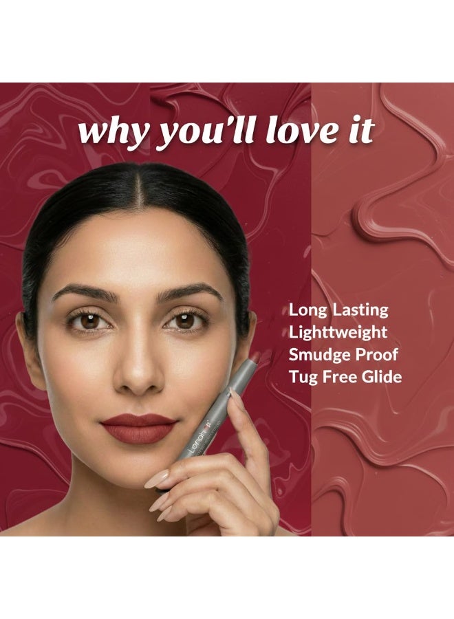 LENPHORComfort Stay Matte Lip Crayon Lightweight & Smudge-Proof Matte Lip with Hyaluronic Acid, Avocado Oil & Jojoba Oil Smoothing & Hydrating 1.5g, Coral Tree| Light-weight - Image 3
