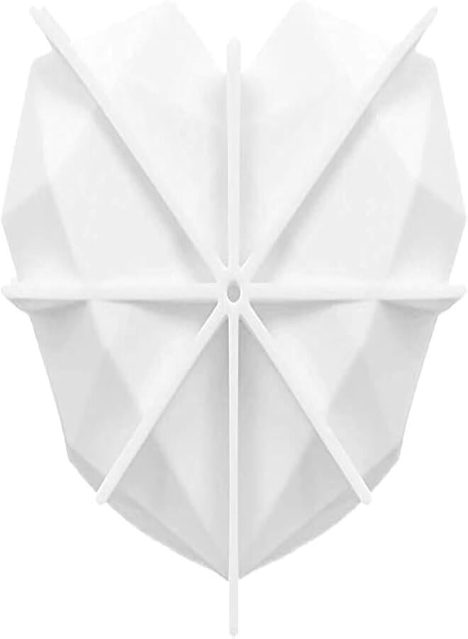 RKPM HOMES Diamond Heart Love Mousse Cake Mold Trays, Silicone Baking Pan-Food Grade & BPA Free-Not Sticky Mould Suitable For Mousse,Chocolate Brownie,Cheesecake,Jelly,Ice Cream (Diamond Back Support)