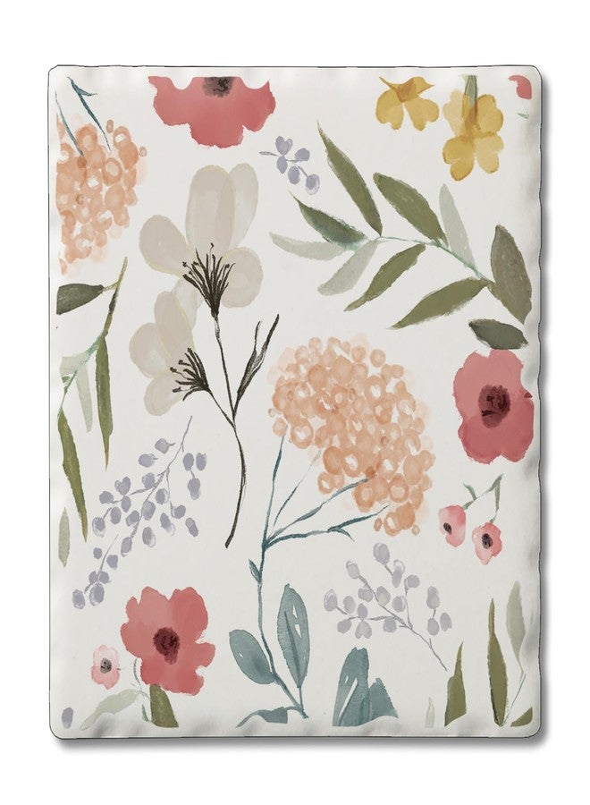 Counterart Thirstystone Pink Multi-Floral Single Absorbent Stone Coaster with Protective Cork Backing Manufactured in The USA 4" Square, Colorful, Artistic, Easily Wipes Clean - Image 1