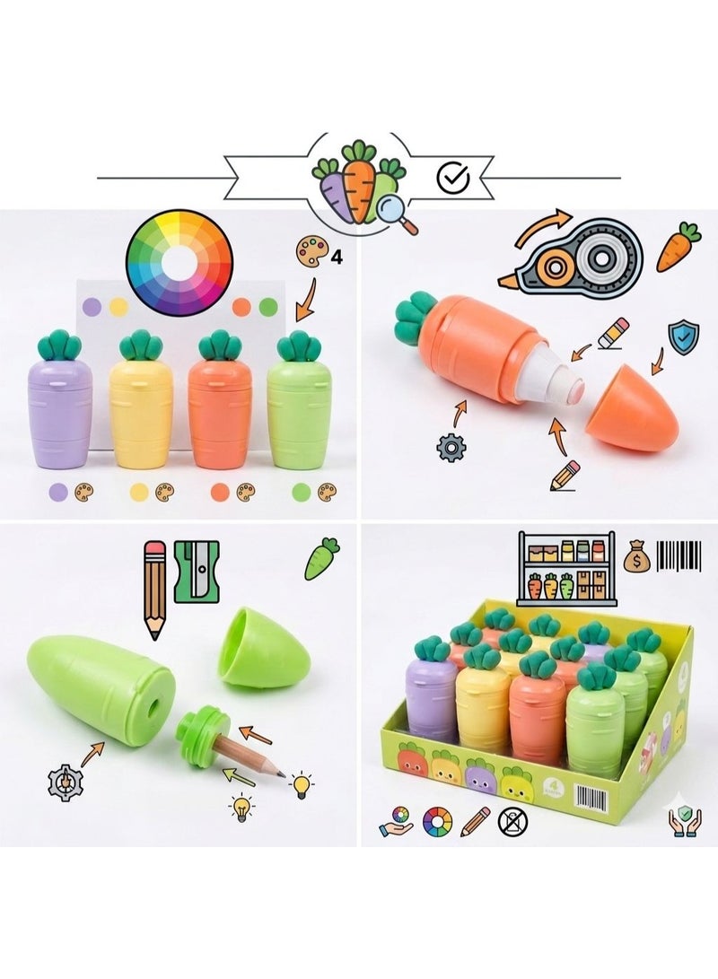 Carrot eraser and pencil sharpener 2*1 (carrot eraser and pencil sharpener, quantity 5) - Image 1