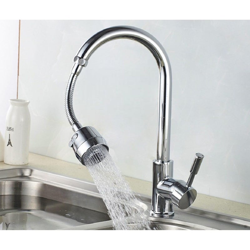 KRIVETY Water Swivel Faucet Head 2 Modes Spray SplashProof 360 Rotatable Spray Head Adapter Anti Splash Tap Booster Shower Water Saving Adjustment for Bathroom Kitchen NOZZELASHORTSPRING - Image 4