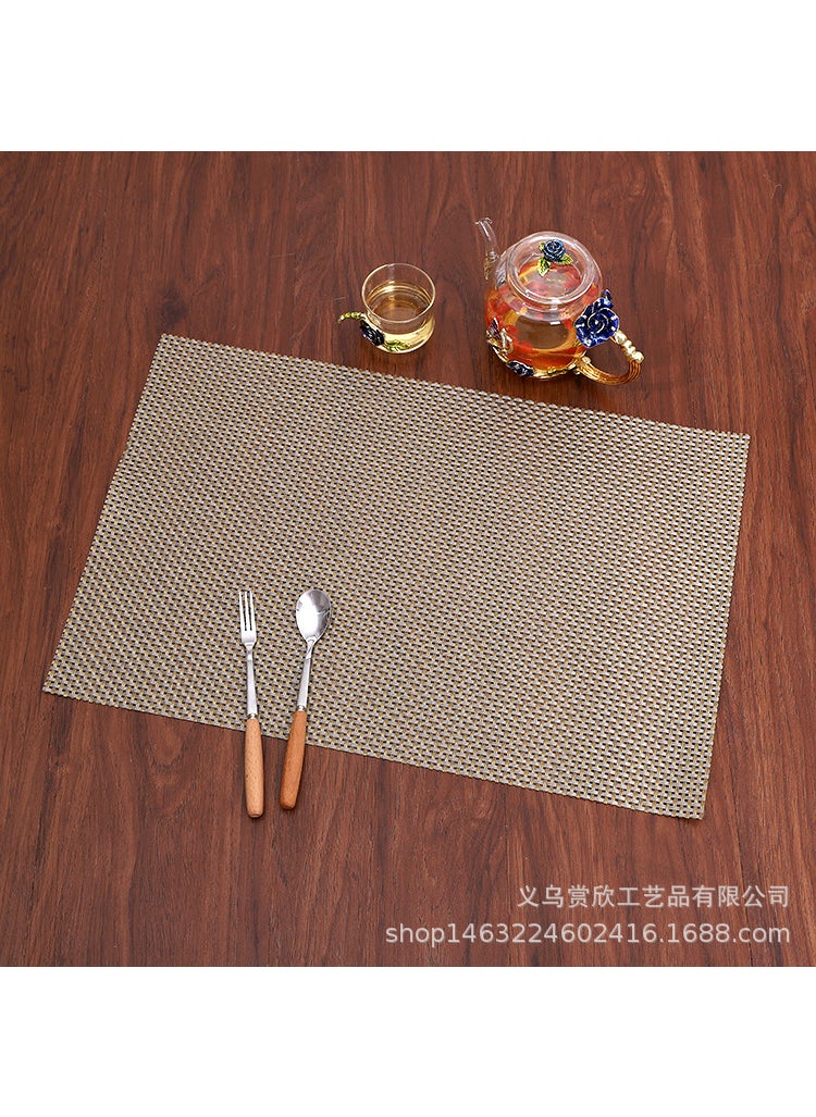 Generic - Wholesale PVC Placemats Heat-Resistant Table Mats Gold Silver - Image 1