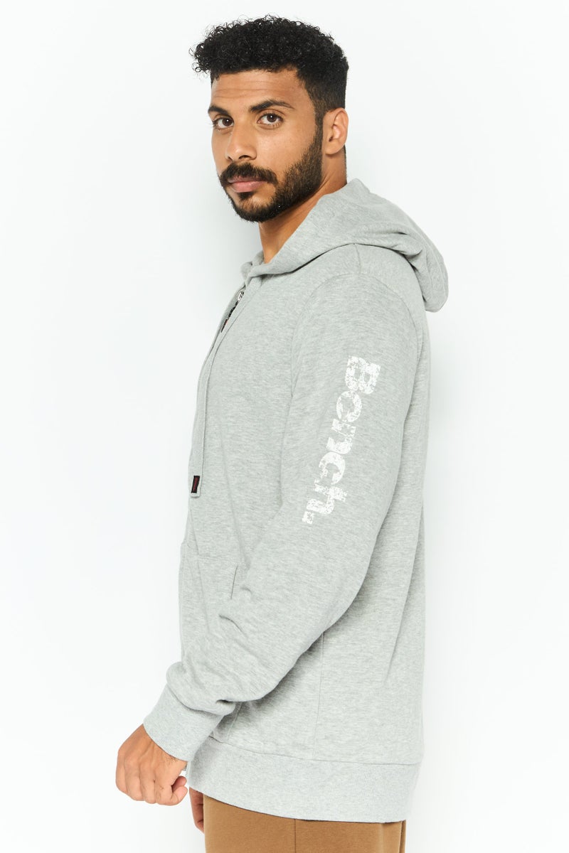 Bench سويت شيرت رجالي بغطاء رأس بأكمام طويلة بلون رمادي فاتح - Image 3