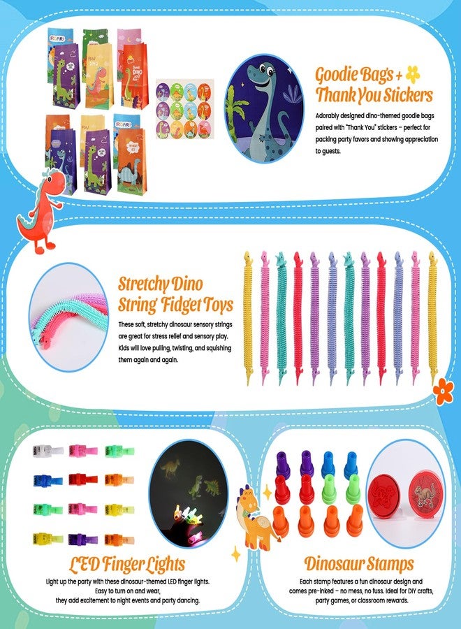 ROTEL Dinosaur Party Favors 12 Kids Set,Return Gifts for Dinosaur Birthday Party Supplies,Goodie Bags & Game Prizes for Kids,Dino Themed Parties Decorations Gifts,School Classroom Rewards Toys - Image 4