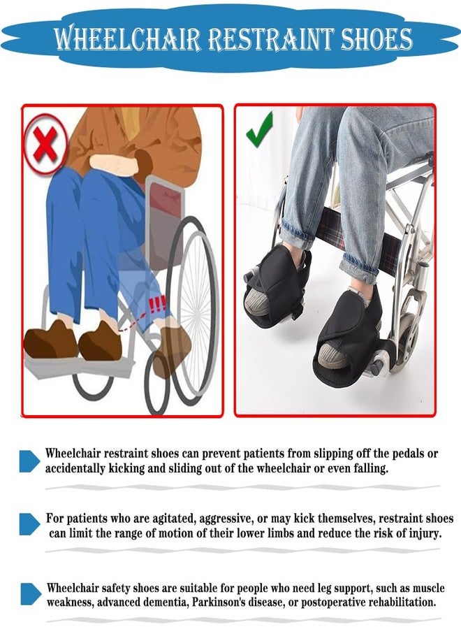 AUSTYLCO Wheelchair Restraint Shoes Prevent The Foot from Falling Off The Footrest Adjustable & Easy to Wear,Wheelchair Shoe Holder Straps for Disabled & Rehabilitation Patients - Image 3